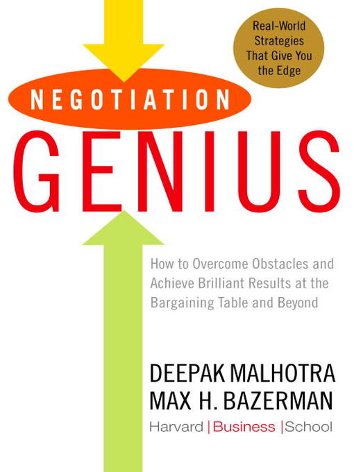 Title details for Negotiation Genius by Deepak Malhotra - Available